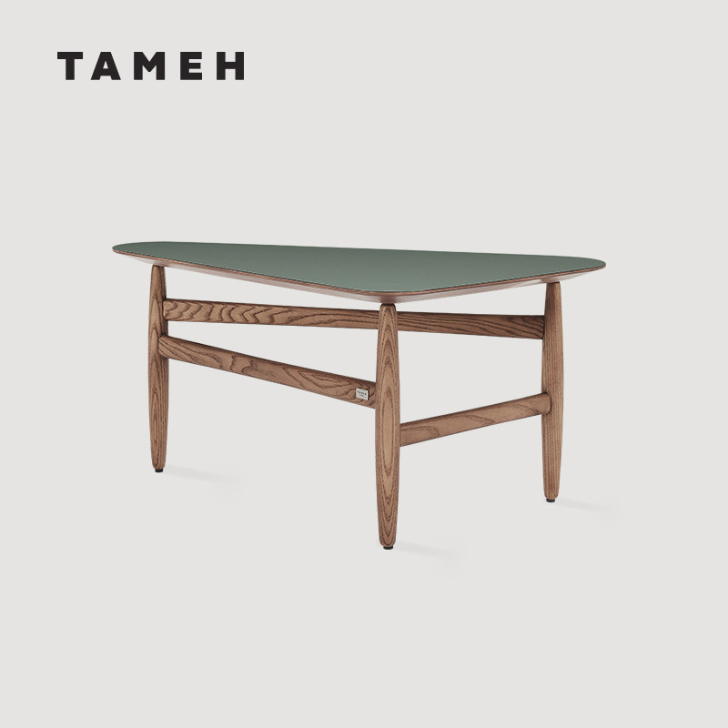 TAMEH北欧实木茶几原创简约白蜡木三角形咖啡桌边几角几现代客厅