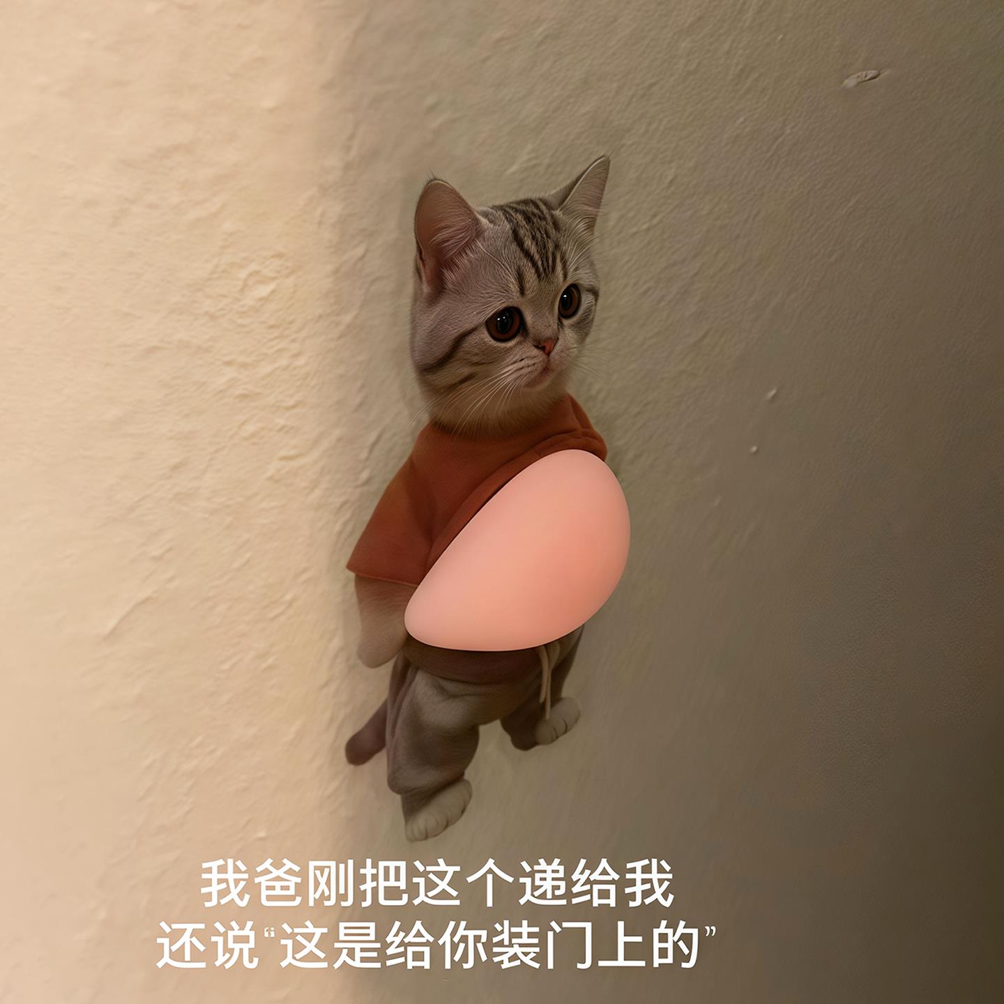 小猫防撞门档静音防撞垫创意大肚防撞贴解压捏捏乐防碰撞神器