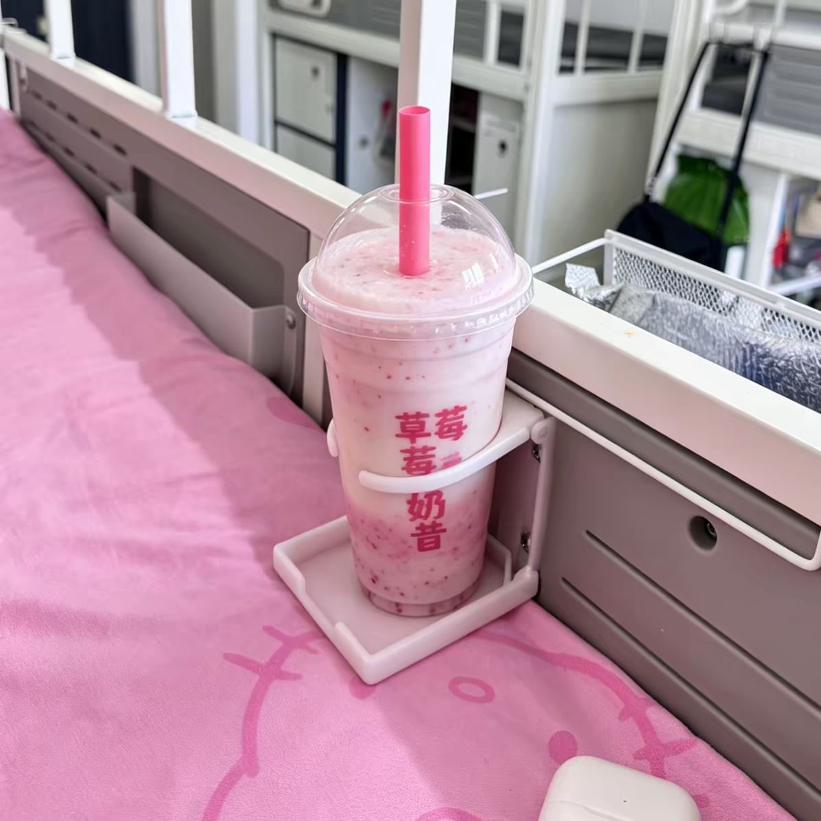 【宿舍水杯架】上下铺床边收纳架整理架多功能置物架床上奶茶杯架