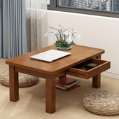 学生家用榻榻米飘窗茶几楠竹学习喝茶矮桌子带抽屉实心炕桌子结实