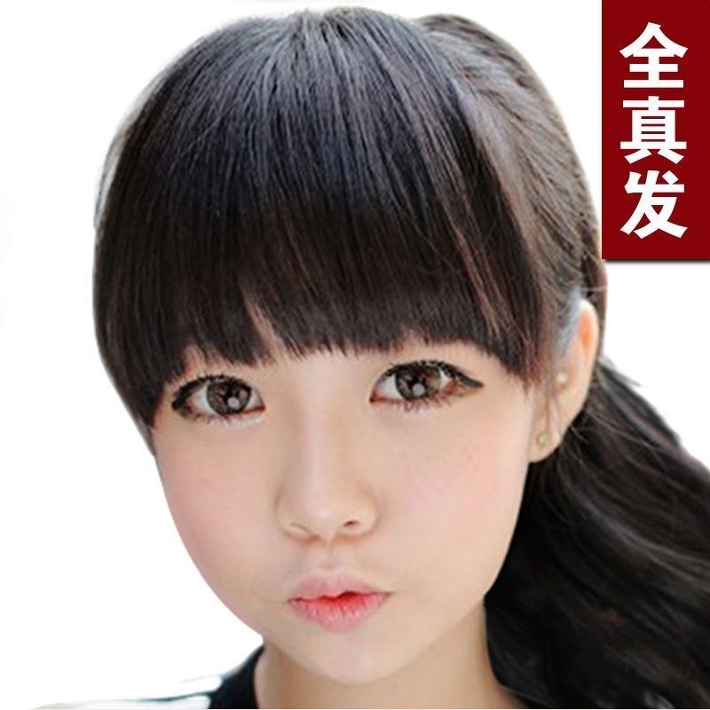刘海假发片真发刘海假发女加厚刘海片假发隐形逼真无痕修脸齐刘海