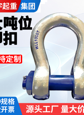 大吨位卸扣U形弓型d型55t120t150t200吨重型吊装索具船用定制