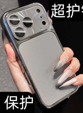 原创适用17pro苹果手机壳一体相机按键全包新款iphone17e钛灰色16promax带镜头膜15防指纹14简约13撞色ip防尘