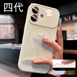 iPhone17promax大视窗16按键全包15磁吸14Pro巨好看13带镜头膜p 高级感小众适用苹果17手机壳超火液态硅胶新款