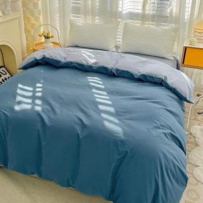 60支简约100全棉纯色被套单件纯棉被套宿舍单双人150x200x230被单