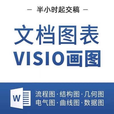 visio画图word流程图制作组织架构图代画做曲线电路图技术路线图