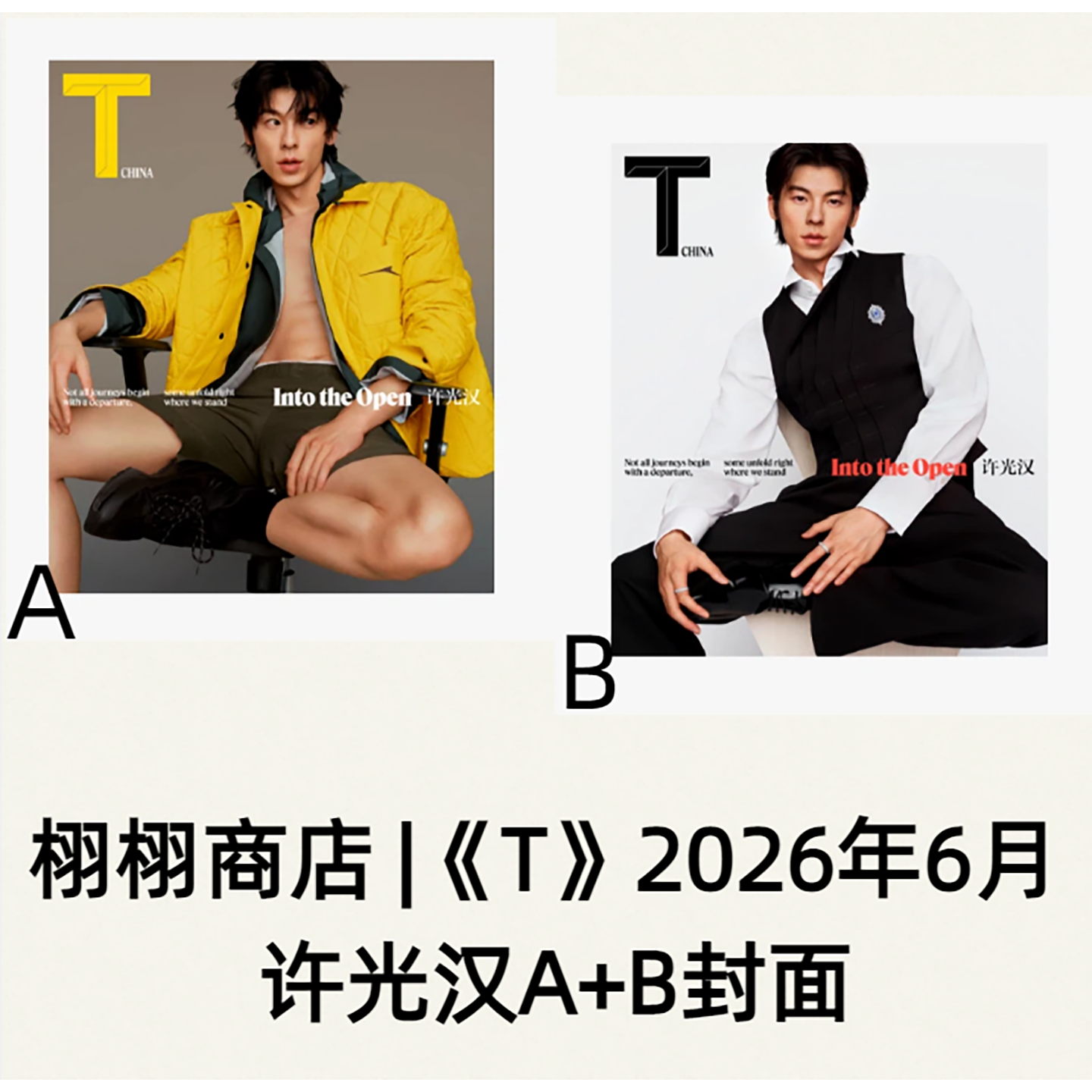 许光汉杂志T锦绣TMagazineChina中文版 官方小卡 套装版/FANTASTICMAN伊周杂志ELLE世界时装之苑2026年