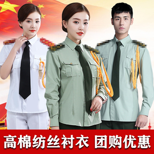 夏季军鼓乐队礼服套装学生合唱团升旗手仪仗队鼓乐队服装衬衣男女