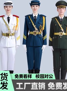 学生国旗班仪仗队服装升旗仪式
