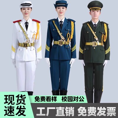 学生国旗班仪仗队服装升旗仪式