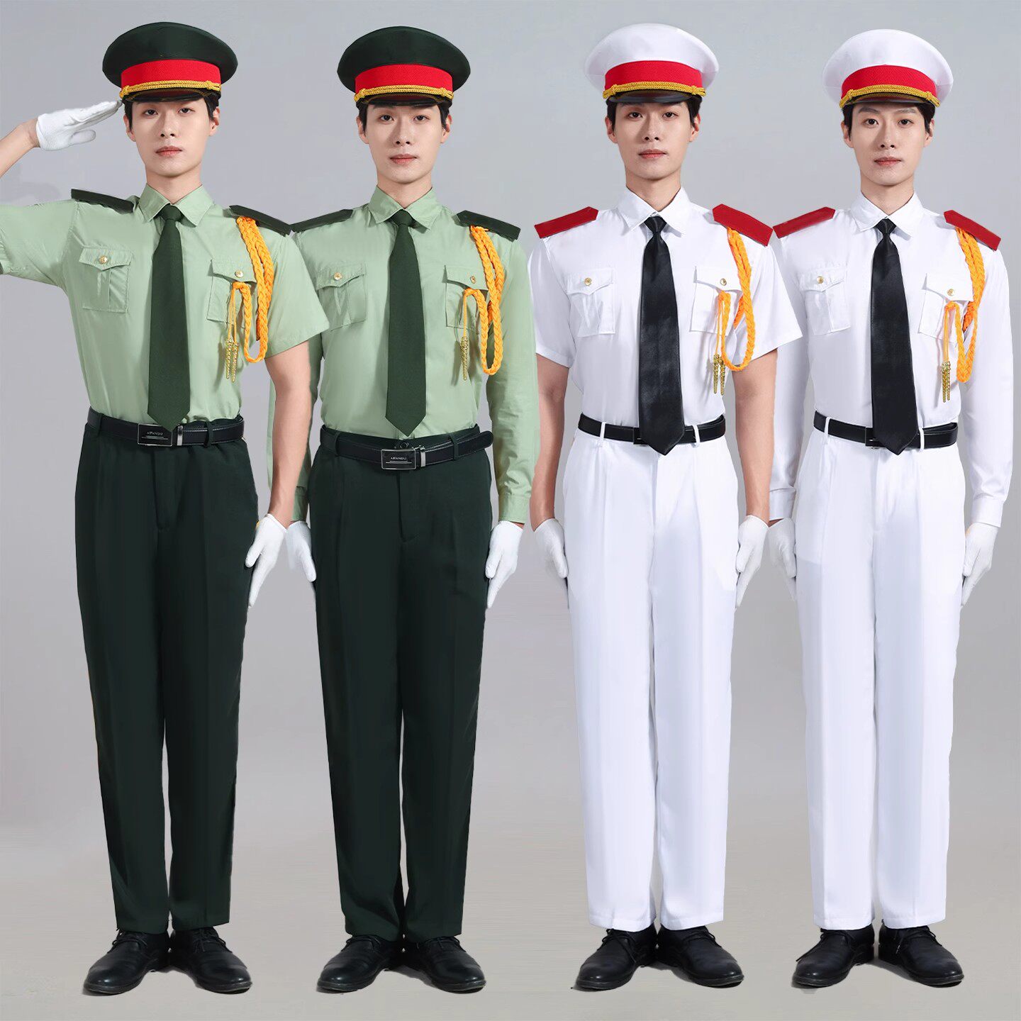 国旗班仪仗队服装夏装军鼓乐队演出服套装夏季军鼓乐队礼服衬衣夏