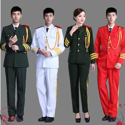 仪仗队服装学生护卫队礼服套装升旗手成人军鼓乐队合唱团演出服
