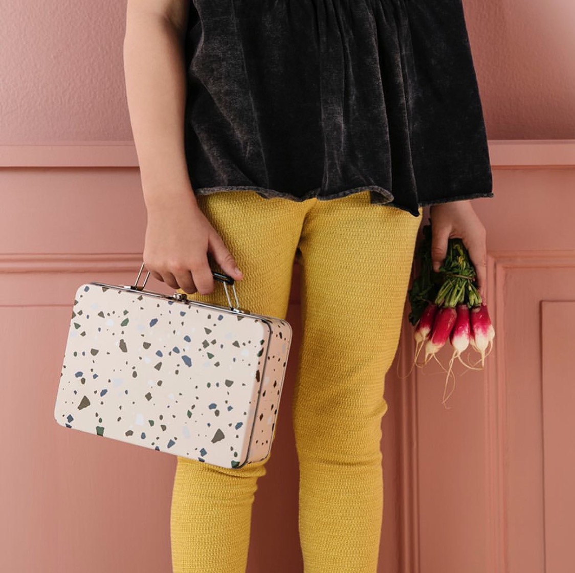 丹麦fermLiving水磨石收納盒