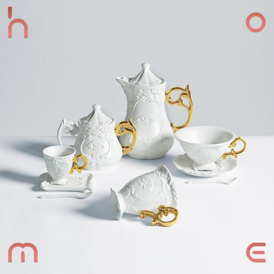 现货 意大利seletti i-wares系列复古浮雕马克杯咖啡茶杯茶壶糖罐