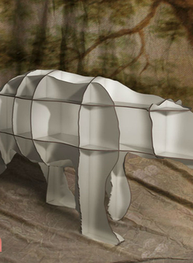 z现货 法国ibride JOE& JUNIOR北极熊书架组合置物架创意动物家具