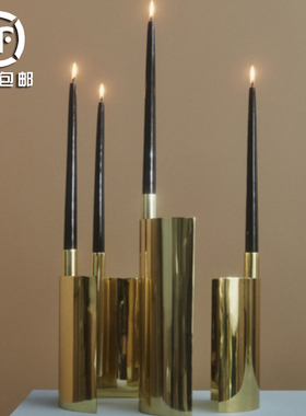 现货 丹麦AYTM ASTO绝版 北欧简约卧室客厅餐桌样板房烛台摆件