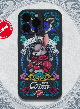 CosmiCase原创兔子手绘文艺复兴 re72 复古手机壳适用于苹果17iPhone16ProMax