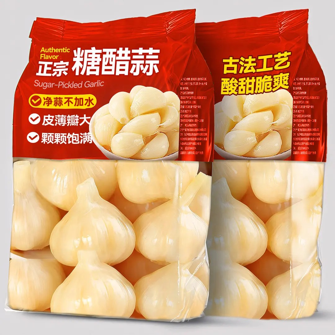 无水糖蒜正宗糖醋蒜500g新鲜腌制甜蒜大蒜农家腌泡菜下饭咸菜