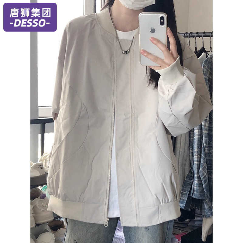 唐狮集团DESSO飞行员夹克女春秋季美式冲锋衣情侣棒球服防风外套