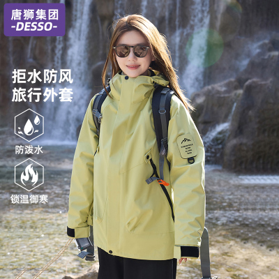唐狮集团DESSO三合一冲锋衣女款2025新款小个子外套户外徒步夹克