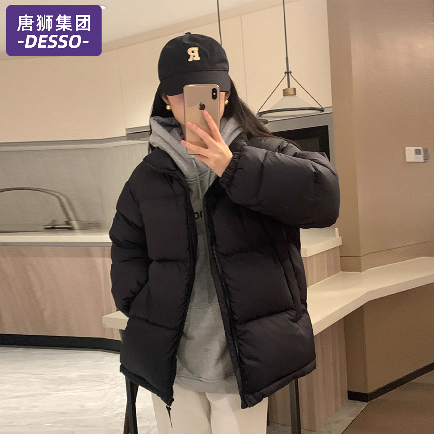 唐狮集团羽绒棉服女款冬季2025新款加厚保暖小个子面包服棉衣外套
