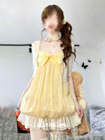 Dopamine yellow flower bud halter dress is a super popular and youthful petite outfit for women in summer 2026 thumbnail 5