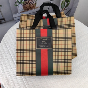 新款覆膜无纺布男女童装服装店手提袋子礼品塑料袋子批发定制logo