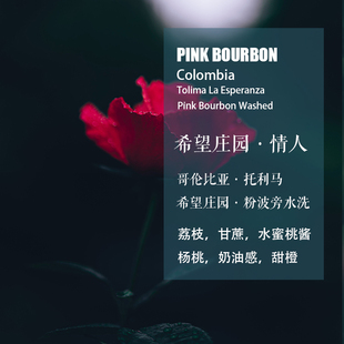 哥伦比亚托利马希望庄园情人lover粉波旁水洗咖啡豆 手冲单品咖啡