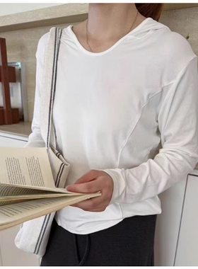 【米粒粉丝专享】 秋季新款U领连帽大版长袖T恤  SJ302