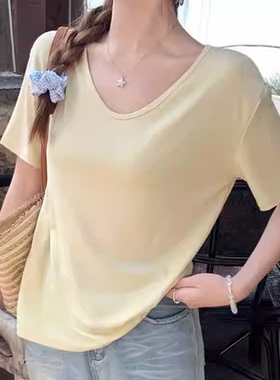 3-17F   春夏新款V领落肩T面膜T  833