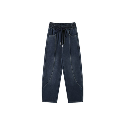 12-19F   秋冬新款加绒加厚弯刀牛仔裤  624