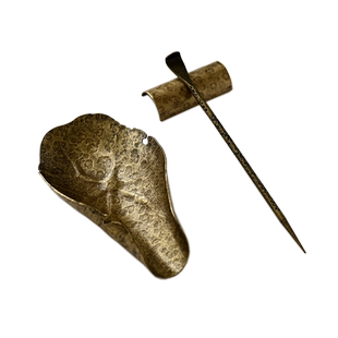 班意铜茶则三件套黄铜手工茶荷茶勺茶铲茶道配件功夫茶具零配