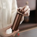 金属密封茶叶罐 班意 钛铝合金出差旅行茶罐茶叶桶不锈钢家用茶仓