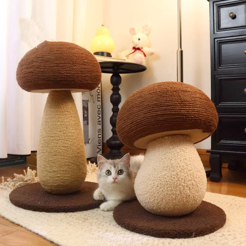 德国蘑菇猫抓板剑麻猫抓柱耐抓不掉屑猫爬架磨爪自嗨猫玩具
