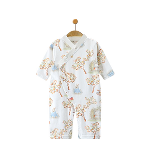 婴儿连体衣夏季薄款空调服新生儿春夏天长袖纯棉衣服宝宝睡衣夏装