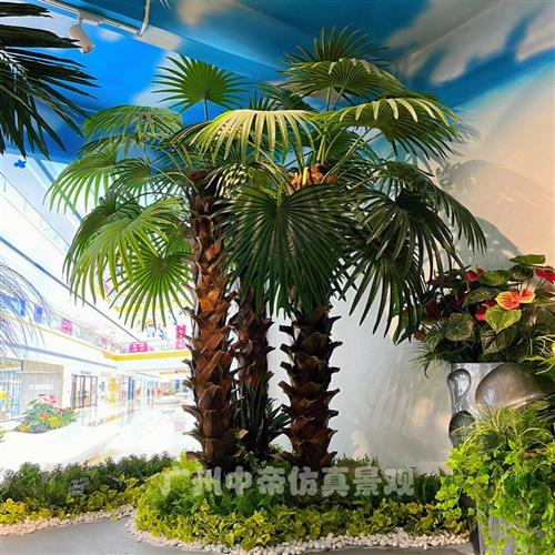 仿真椰子树假椰树户外玻璃钢大型大王椰绿化大树室外海枣树风景树