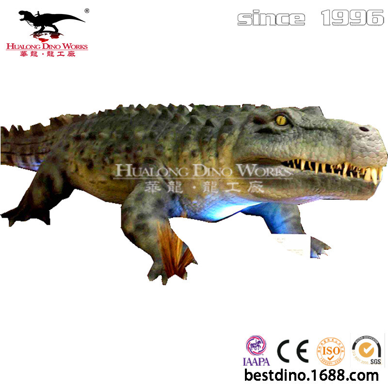 大型仿真硅胶机械电动爬行鳄鱼仿真爬行动物仿真恐龙仿真昆虫厂家