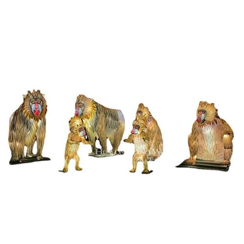 景区商场夜游彩灯模型仿真动物狒狒一家可来图定制生产