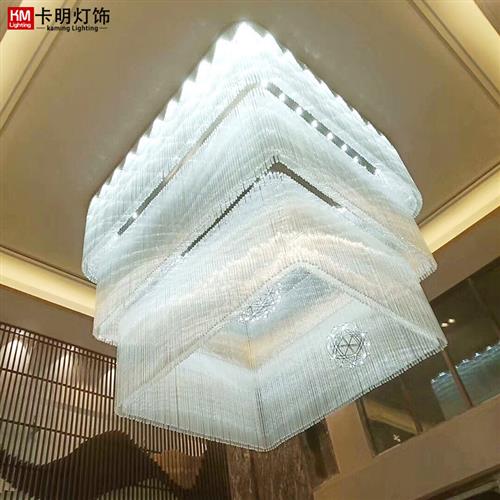 售楼部沙盘展厅吊灯玻璃梅花管满天星组合酒店大厅灯KTV灯具