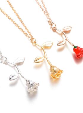 Valentine's Day gift new jewelry rose pendant necklace 项链