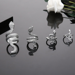 Men's Snake Rings Punk Retro Exaggerated Ring Set 欧美男戒指