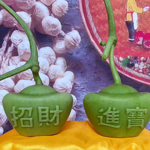 山东莘县元宝造型甜瓜招财进宝