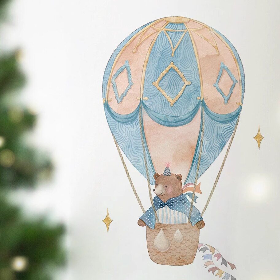 Astrkiz《气球嘉年华》空中庆典水彩风儿童房温馨墙贴布置遮丑,家居饰品,软装墙贴,淘宝优惠券,粉丝福利购,淘宝优惠卷