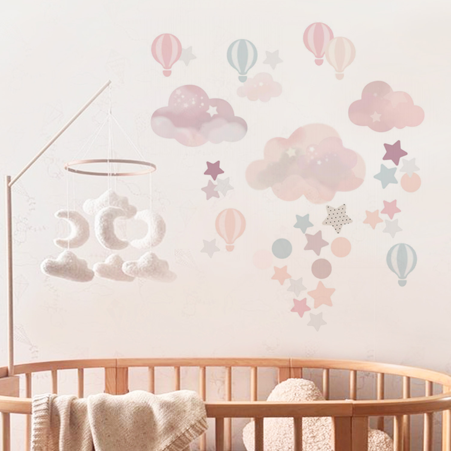 Boho儿童卧室墙面装饰贴纸