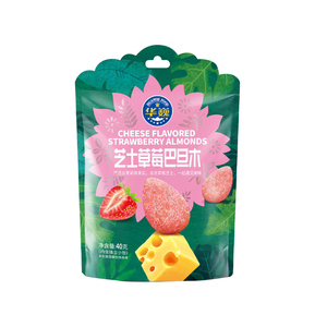 华巍芝士草莓味巴旦木仁40克*1袋装扁桃仁杏仁坚果炒货健康零食