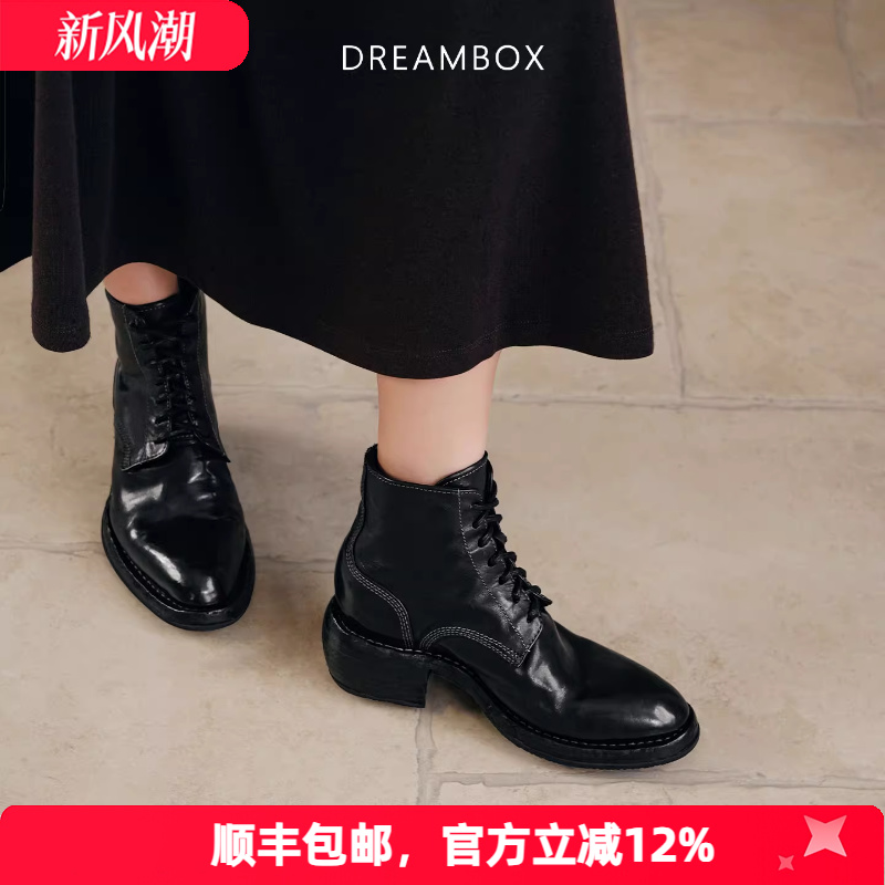 时尚气质马皮高跟马丁靴