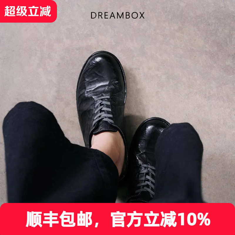 复古做旧袋鼠皮小皮鞋