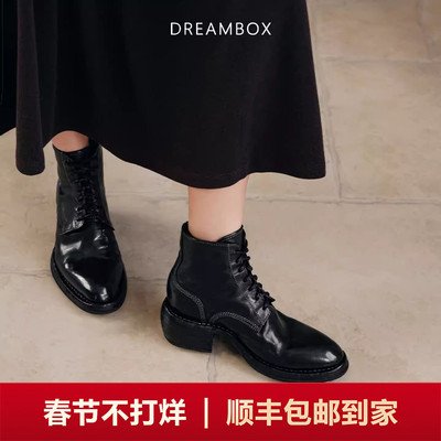 时尚气质马皮高跟马丁靴