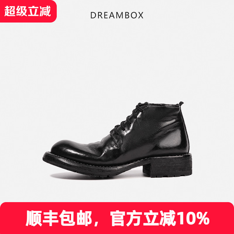 水洗马皮固特异厚底马丁靴