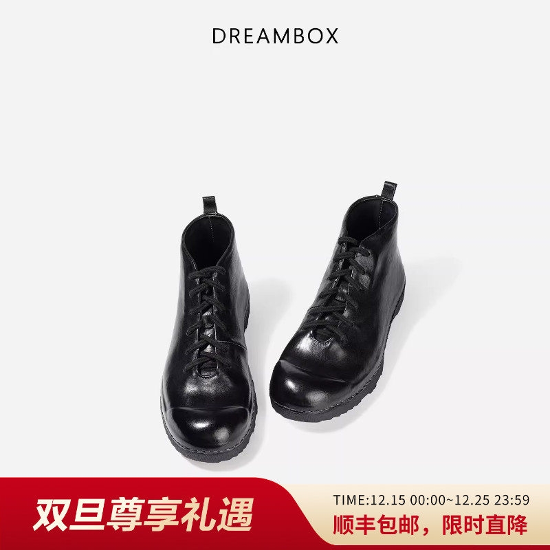 纯手工水洗马皮高帮马丁靴